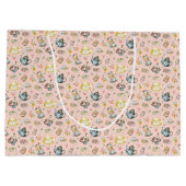 ヴィンテージアフタヌーンティー&バラパターンオンピーチ ラージペーパーバッグ (裏面)