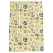 ヴィンテージアフタヌーンティー&バラパターンon黄色 ミディアムペーパーバッグ (裏面)