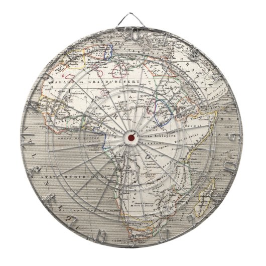 ヴィンテージアフリカのダーツボードの地図 ダーツボード (正面)