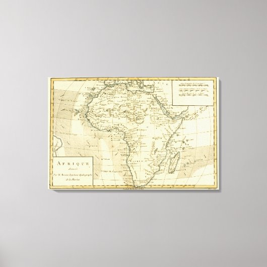 ヴィンテージアフリカの地図2 キャンバスプリント (正面)