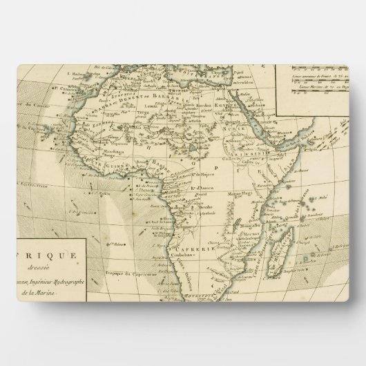 ヴィンテージアフリカの地図 フォトプラーク (正面)