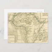 ヴィンテージアフリカの地図 ポストカード (正面/裏面)