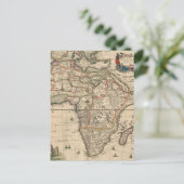 ヴィンテージアフリカの地図（1689年） ポストカード (スタンド正面)