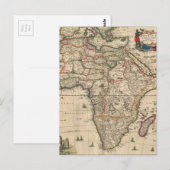 ヴィンテージアフリカの地図（1689年） ポストカード (正面/裏面)