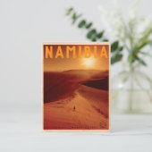 ヴィンテージアフリカの日没の旅行はがき ポストカード (スタンド正面)