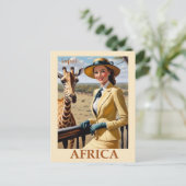ヴィンテージアフリカアフリカサファリ旅行 ポストカード (スタンド正面)