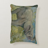 ヴィンテージアフリカゾウのジャングル、EJ Detmold アクセントクッション (裏面(縦))