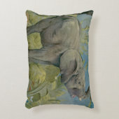 ヴィンテージアフリカゾウのジャングル、EJ Detmold アクセントクッション (正面(垂直))