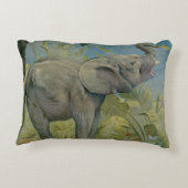 ヴィンテージアフリカゾウのジャングル、EJ Detmold アクセントクッション (裏面)