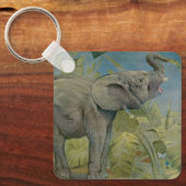 ヴィンテージアフリカゾウのジャングル、EJ Detmold キーホルダー (正面)