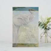 ヴィンテージアフリカゾウのジャングル、EJ Detmold 便箋 (スタンド正面)