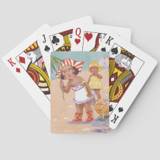 ヴィンテージアフリカンアメリカンガールズオンビーチ トランプ