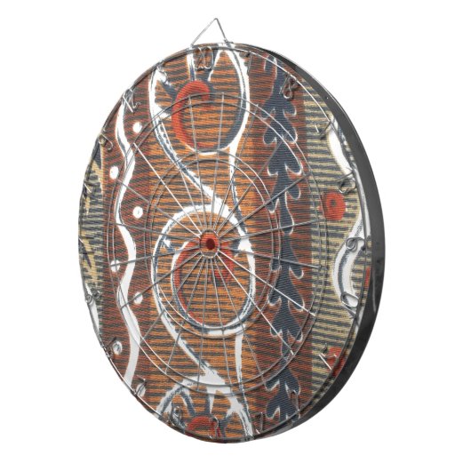 ヴィンテージアフリカンモチーフアートプリント ダーツボード (正面右)