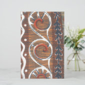 ヴィンテージアフリカンモチーフアートプリント 便箋 (スタンド正面)