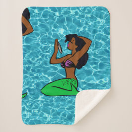 ヴィンテージアフリカ人魚海海 シェルパブランケット