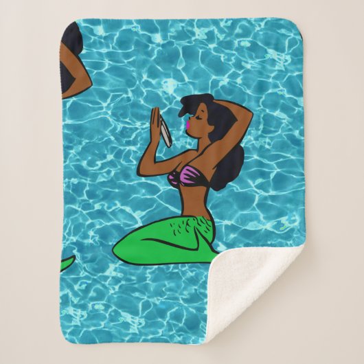 ヴィンテージアフリカ人魚海海 シェルパブランケット (正面)