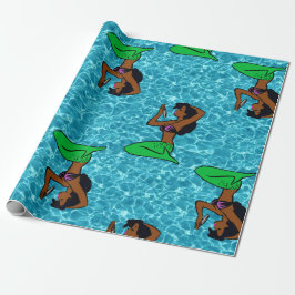 ヴィンテージアフリカ人魚海海 ラッピングペーパー