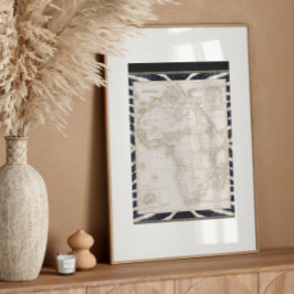 ヴィンテージアフリカ地図エフェメラ・デクページ 薄葉紙