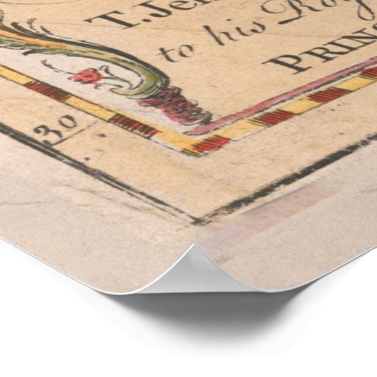 ヴィンテージアフリカ地図(1770年)ヴィンテージアフリカ大陸 ポスター (角)