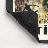 ヴィンテージアフリカ旅行ポスター、アフリカゾウ マウスパッド (コーナー)