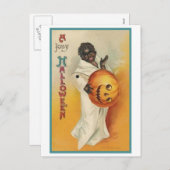 ヴィンテージアフリカ系アメリカンハロウィーン シーズンポストカード (正面/裏面)