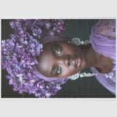 ヴィンテージアフリカ系アメリカ人の女性デコパージュ 薄葉紙 (正面)