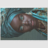 ヴィンテージアフリカ系アメリカ人の女性デコパージュ 薄葉紙 (正面)