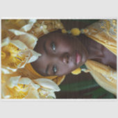 ヴィンテージアフリカ系アメリカ人の女性デコパージュ 薄葉紙 (正面)