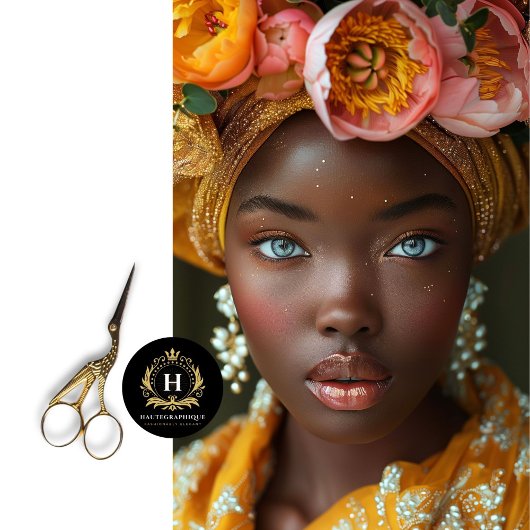 ヴィンテージアフリカ系アメリカ人の女性デコパージュ 薄葉紙