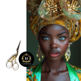 ヴィンテージアフリカ系アメリカ人の女性デコパージュ 薄葉紙