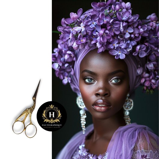 ヴィンテージアフリカ系アメリカ人の女性デコパージュ 薄葉紙