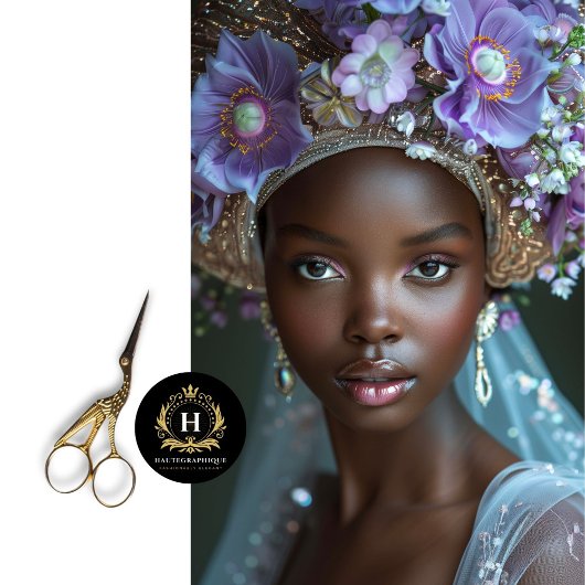 ヴィンテージアフリカ系アメリカ人の女性デコパージュ 薄葉紙