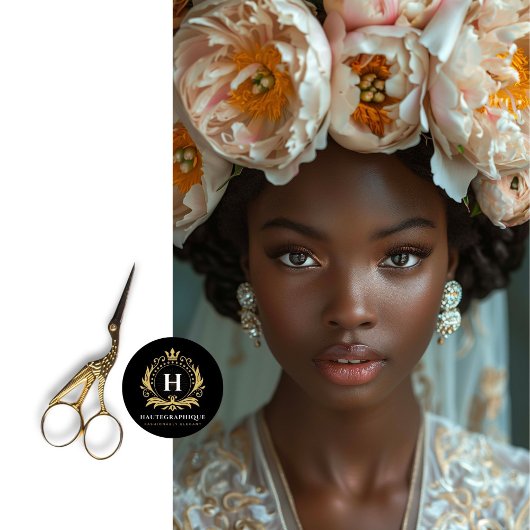 ヴィンテージアフリカ系アメリカ人の女性デコパージュ 薄葉紙