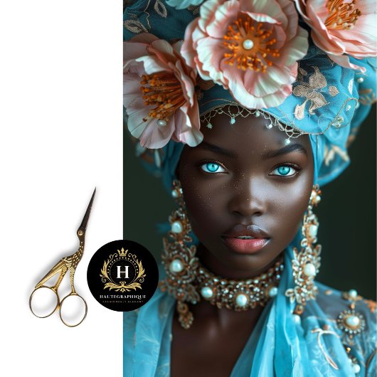 ヴィンテージアフリカ系アメリカ人の女性デコパージュ 薄葉紙