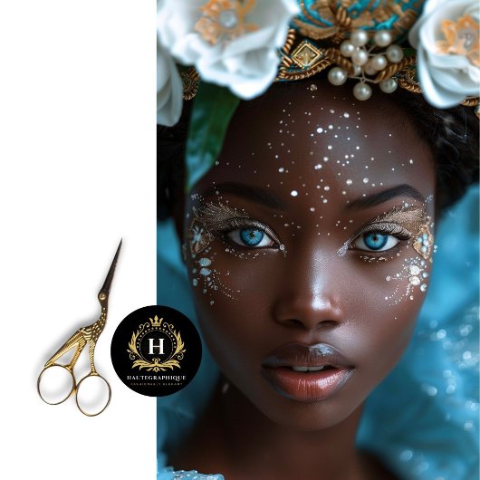 ヴィンテージアフリカ系アメリカ人の女性デコパージュ 薄葉紙