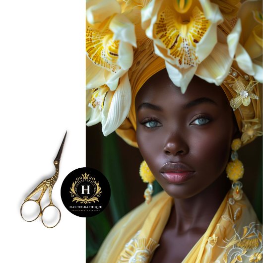 ヴィンテージアフリカ系アメリカ人の女性デコパージュ 薄葉紙