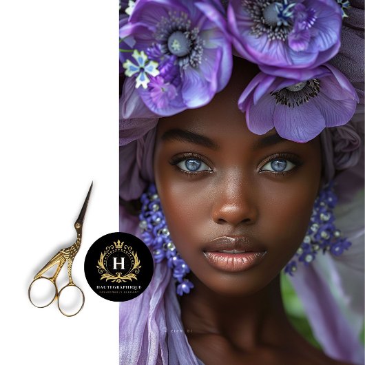 ヴィンテージアフリカ系アメリカ人の女性デコパージュ 薄葉紙