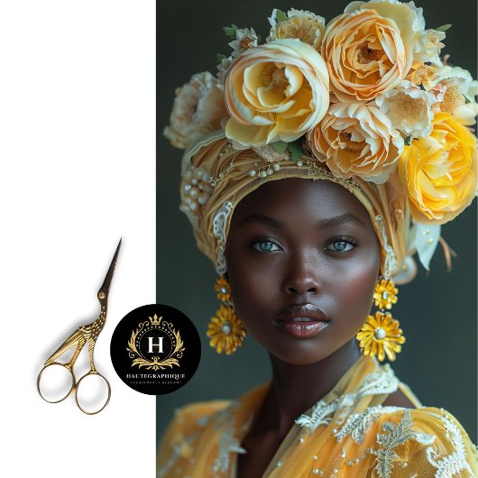 ヴィンテージアフリカ系アメリカ人の女性デコパージュ 薄葉紙