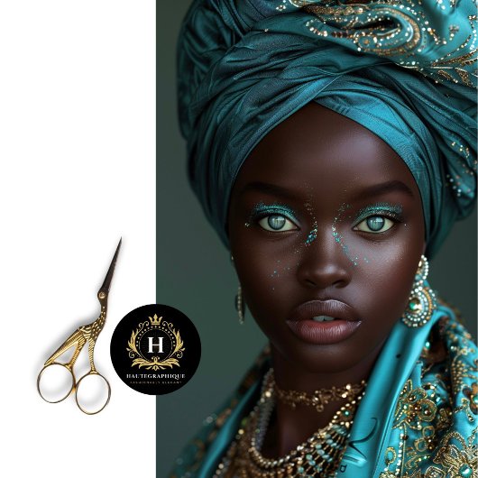 ヴィンテージアフリカ系アメリカ人の女性デコパージュ 薄葉紙