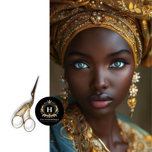 ヴィンテージアフリカ系アメリカ人の女性デコパージュ 薄葉紙