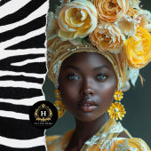 ヴィンテージアフリカ系アメリカ人の女性デコパージュ 薄葉紙