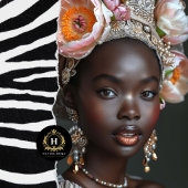 ヴィンテージアフリカ系アメリカ人の女性デコパージュ 薄葉紙