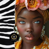 ヴィンテージアフリカ系アメリカ人の女性デコパージュ 薄葉紙