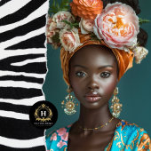 ヴィンテージアフリカ系アメリカ人の女性デコパージュ 薄葉紙