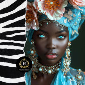 ヴィンテージアフリカ系アメリカ人の女性デコパージュ 薄葉紙