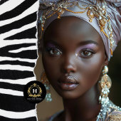 ヴィンテージアフリカ系アメリカ人の女性デコパージュ 薄葉紙