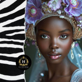 ヴィンテージアフリカ系アメリカ人の女性デコパージュ 薄葉紙