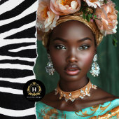 ヴィンテージアフリカ系アメリカ人の女性デコパージュ 薄葉紙