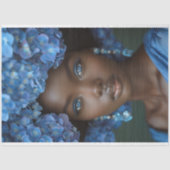 ヴィンテージアフリカ系アメリカ人の女性デコパージュ 薄葉紙 (正面)