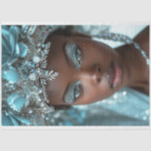 ヴィンテージアフリカ系アメリカ人の女性デコパージュ 薄葉紙 (正面)